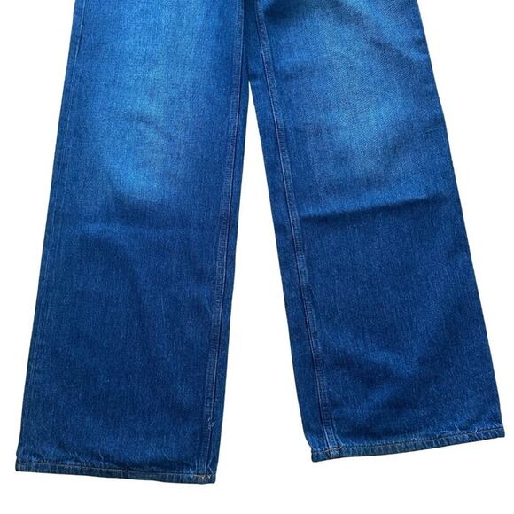 Zara High Rise Straight Leg Jeans Blue 2 - Picture 4 of 7